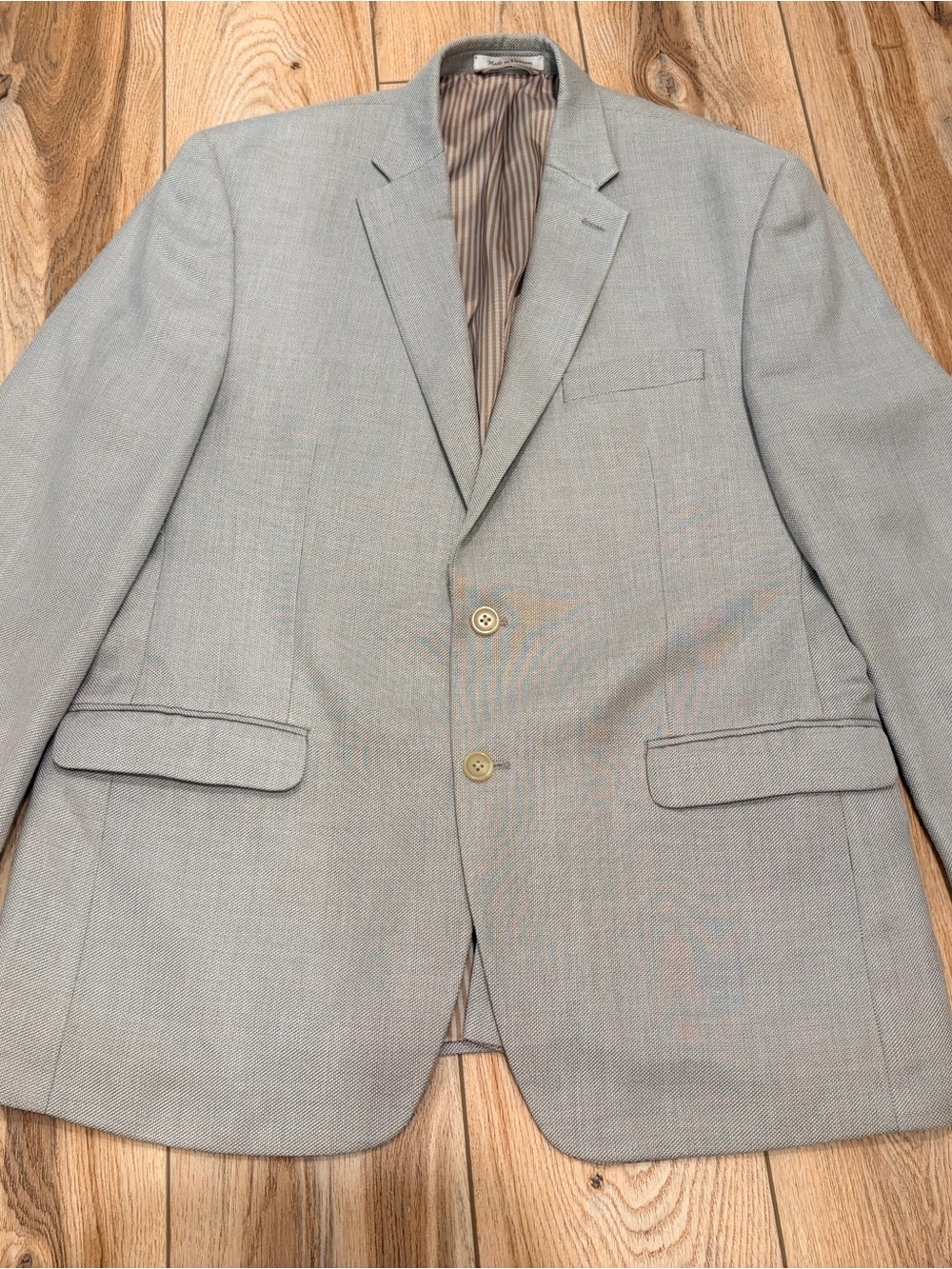 Chaps Light Gray Two-Button Sport Coat Blazer